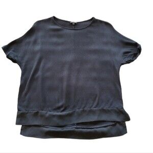 River Island Black Short Sleeve Top Size 6